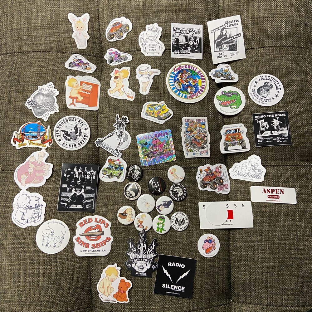 Brandy Melville Stickers + Pins